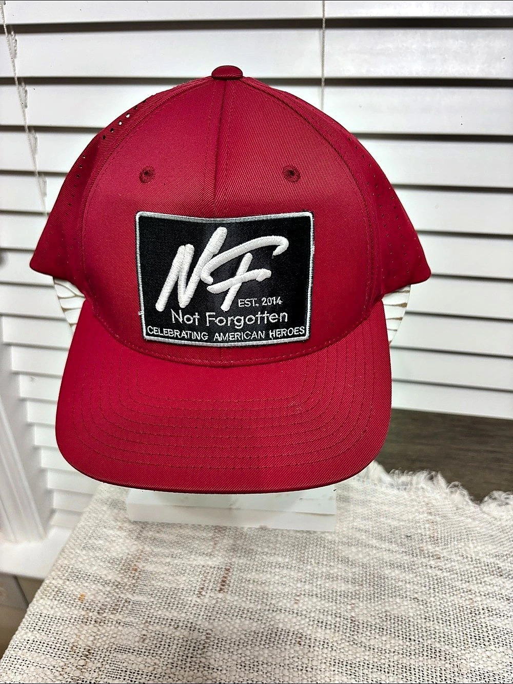 Pacific Headwear A74F Red & Black Trucker Hat L-XL Like New